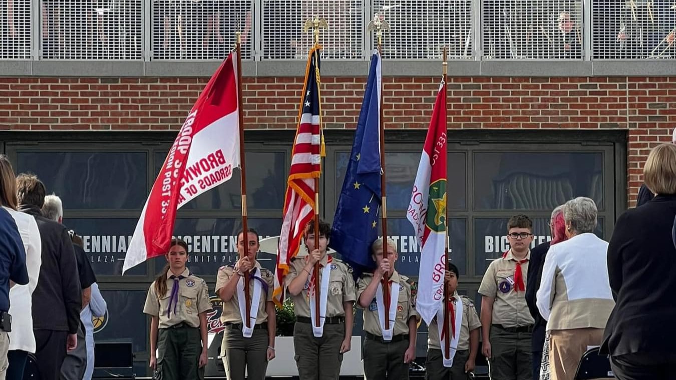 Scouts participating in an outdoor activity at the troop site